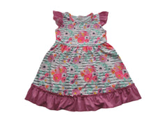 Load image into Gallery viewer, Floral Stripe Poppy Girls Dress
