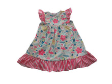 Load image into Gallery viewer, Tropical Pink Flamingo Girls Dress
