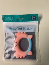 Load image into Gallery viewer, Crab teether that attaches to Busy Baby Mats
